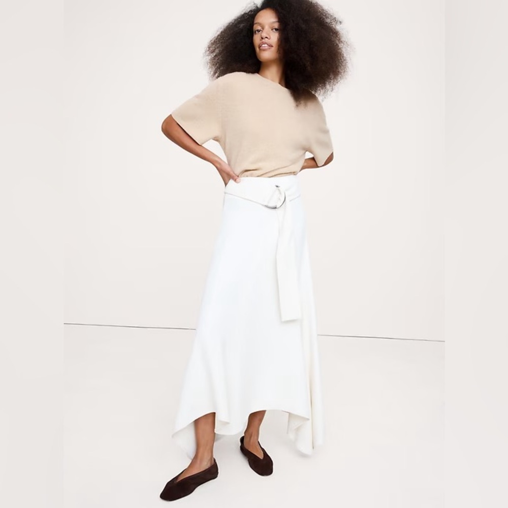 Banana Republic Pebbled Crepe Maxi Skirt